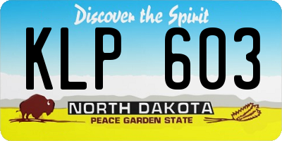 ND license plate KLP603