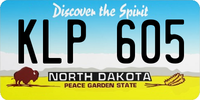 ND license plate KLP605