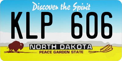 ND license plate KLP606