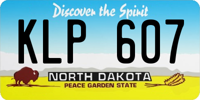 ND license plate KLP607