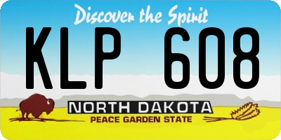 ND license plate KLP608