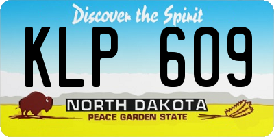 ND license plate KLP609