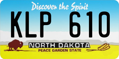 ND license plate KLP610