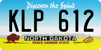 ND license plate KLP612