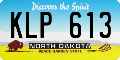 ND license plate KLP613