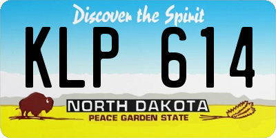 ND license plate KLP614