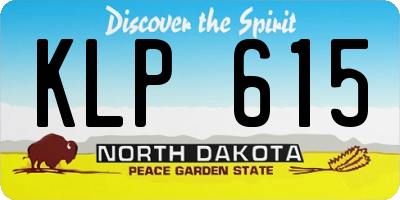 ND license plate KLP615