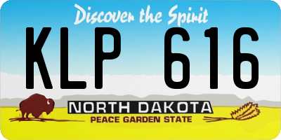 ND license plate KLP616