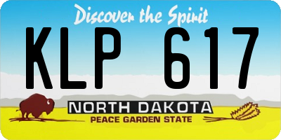 ND license plate KLP617