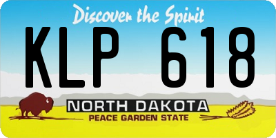 ND license plate KLP618