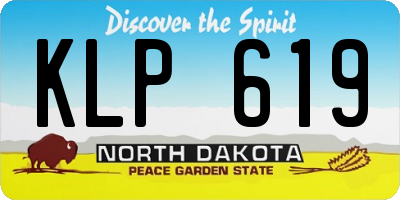 ND license plate KLP619