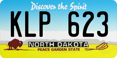 ND license plate KLP623