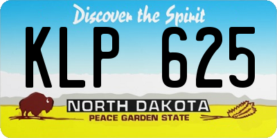 ND license plate KLP625