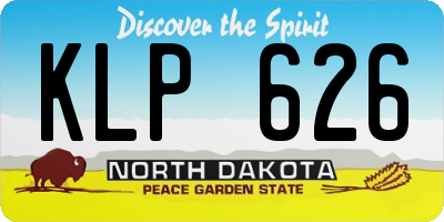 ND license plate KLP626