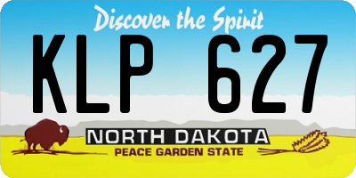 ND license plate KLP627