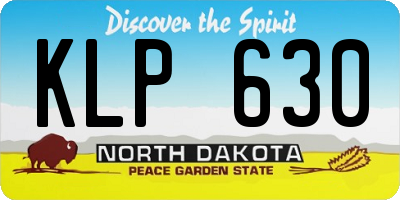 ND license plate KLP630