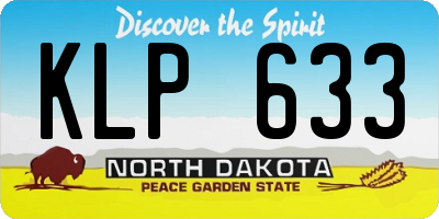 ND license plate KLP633