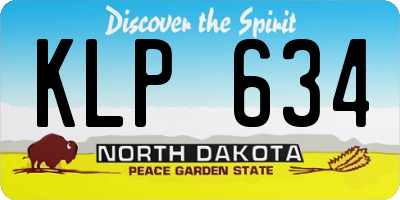 ND license plate KLP634