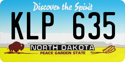 ND license plate KLP635