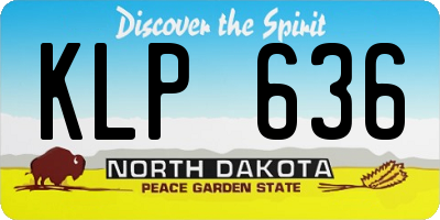 ND license plate KLP636