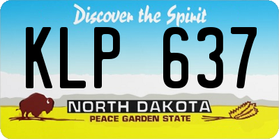 ND license plate KLP637