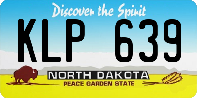 ND license plate KLP639