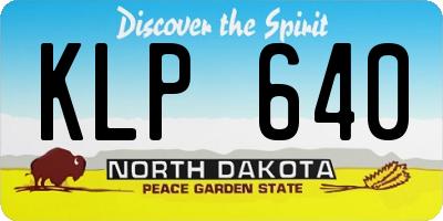 ND license plate KLP640