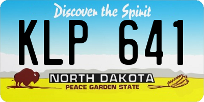 ND license plate KLP641