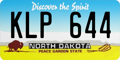 ND license plate KLP644