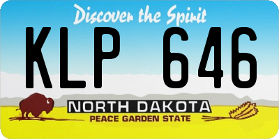 ND license plate KLP646