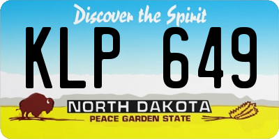 ND license plate KLP649