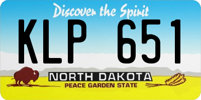 ND license plate KLP651