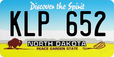 ND license plate KLP652
