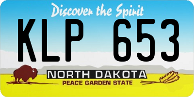 ND license plate KLP653