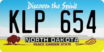 ND license plate KLP654