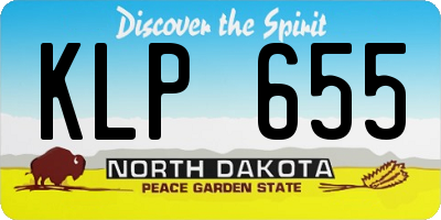 ND license plate KLP655