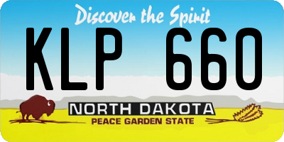 ND license plate KLP660