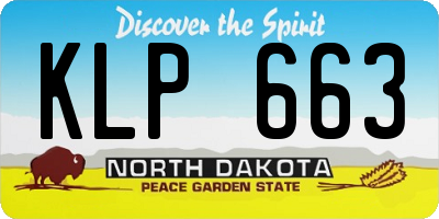ND license plate KLP663
