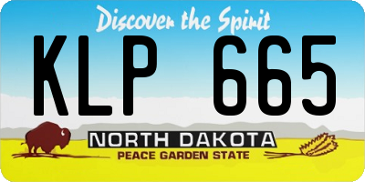 ND license plate KLP665