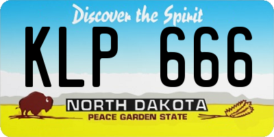 ND license plate KLP666
