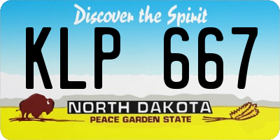 ND license plate KLP667