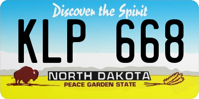 ND license plate KLP668