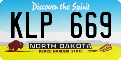 ND license plate KLP669