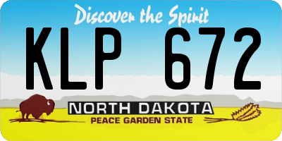 ND license plate KLP672