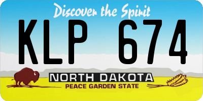 ND license plate KLP674