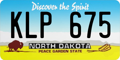 ND license plate KLP675