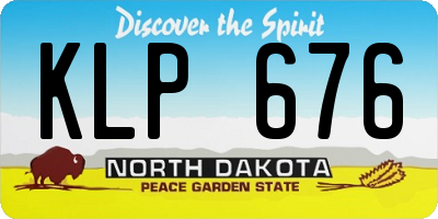 ND license plate KLP676