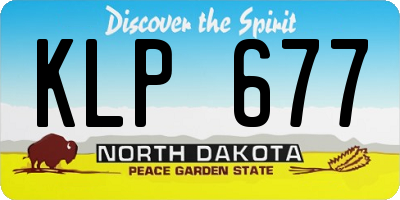 ND license plate KLP677