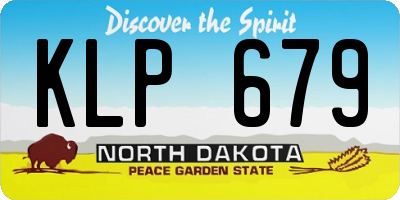 ND license plate KLP679