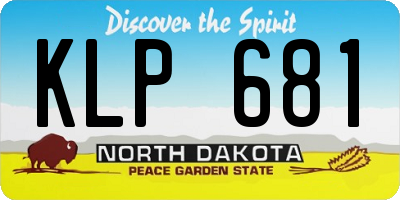 ND license plate KLP681